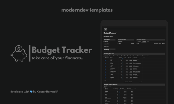 🎁 Giveaway 🎁 Free Notion Budget Template